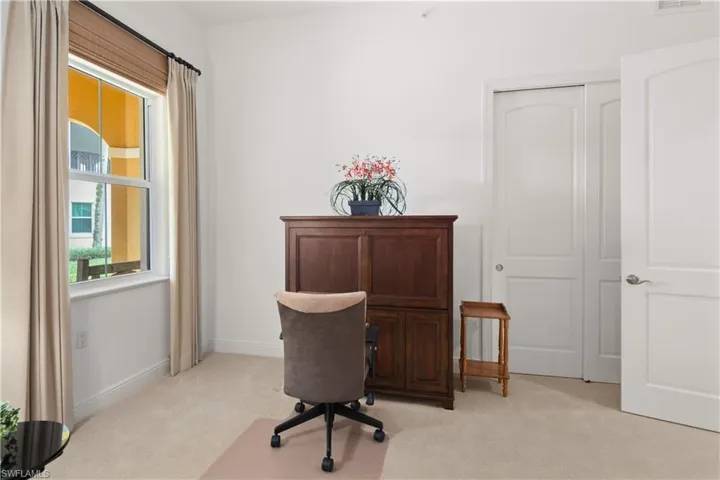 View of carpeted office space