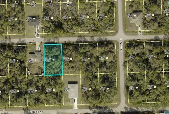 Aerial view of property's location featuring property parcel outlined