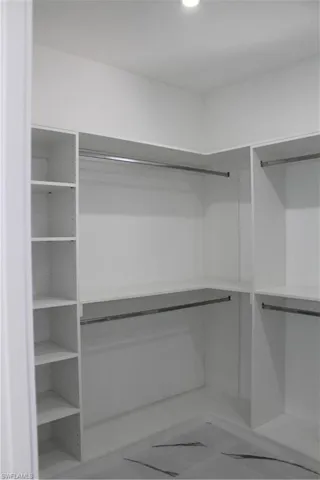 View of walk in closet