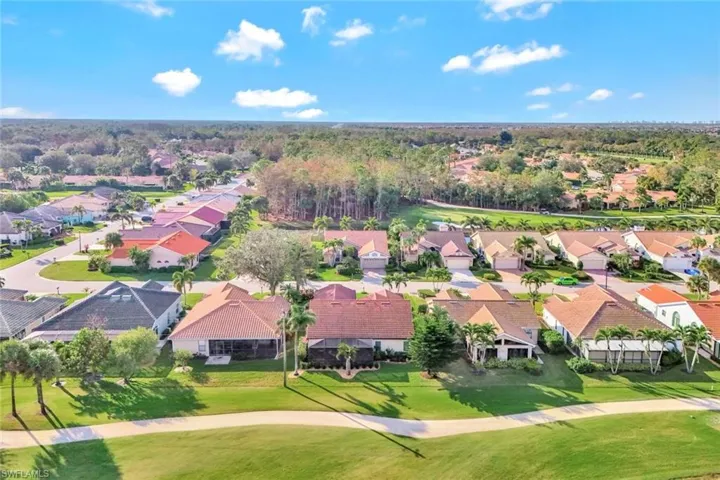 Birds eye view of property