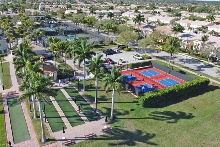 Aerial view of residential amenities area