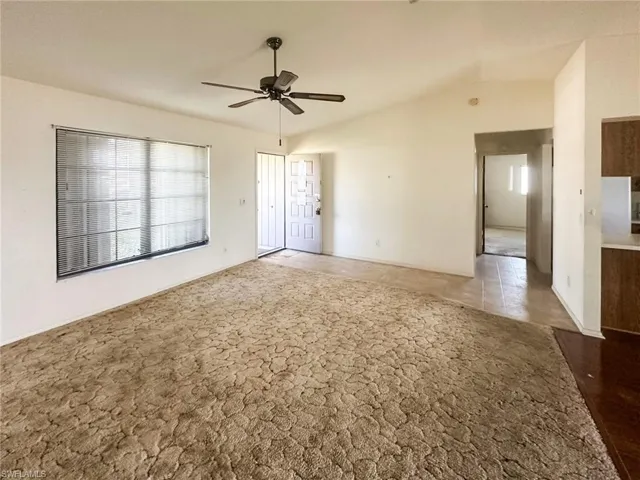 front entrance and living room