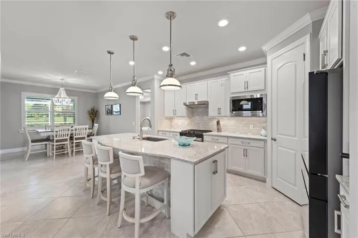 View of kitchen from entry hall