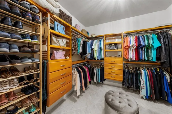 Master en-suite custom finished over-sized closet