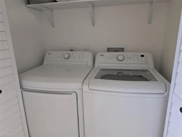 Laundry room with separate washer and dryer