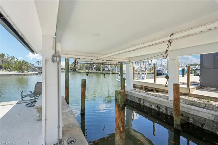 Dock with a water view