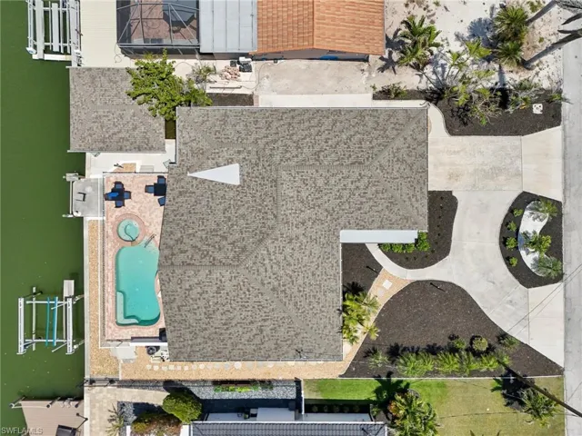 Bird's eye view of a pool
