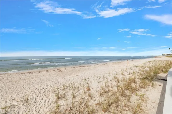 Water view featuring direct Naples beach front