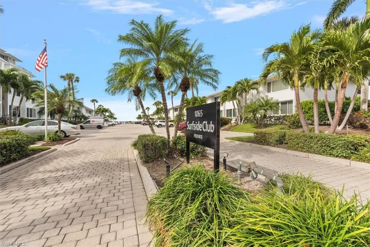 View of entry featuring paver parking view - west to DIRECT BEACH FRONT