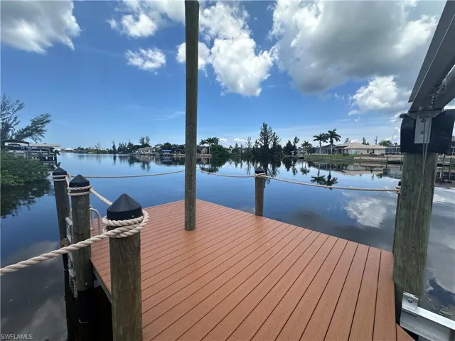 Dock featuring a water view
