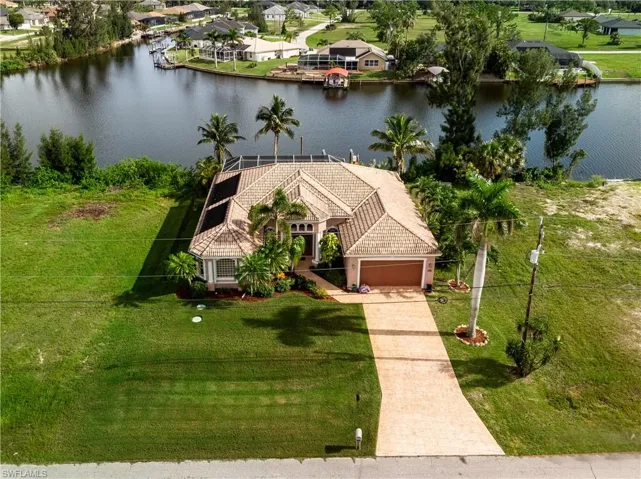 Aerial perspective of property with gulf access