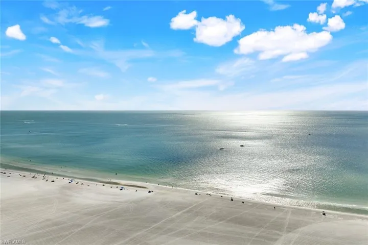 Water view with a beach view