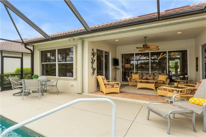 Spacious covered lanai area
