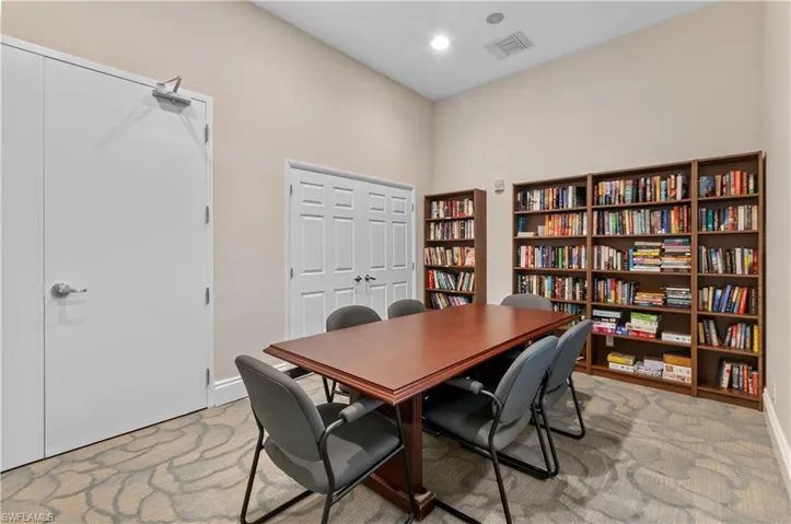 Clubhouse library and conference room