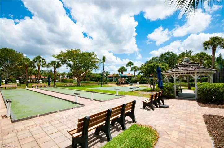 Bocce courts and gazebo