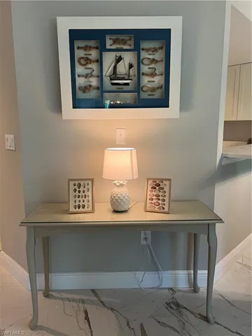 Interior details featuring tile patterned flooring