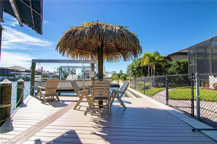 Deck with a water view