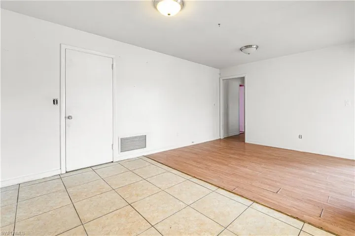 Unfurnished room featuring light hardwood / wood-style flooring