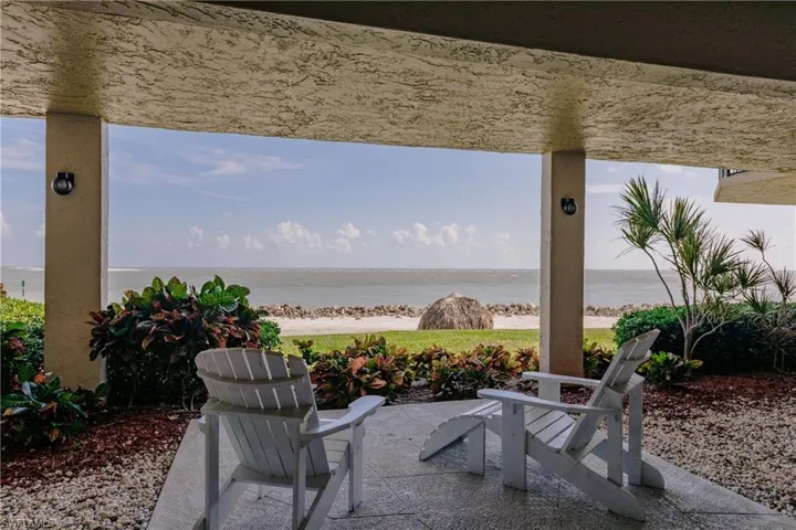 View of patio featuring a water view