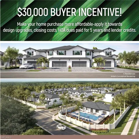 $30,000 Buyer Incentive! Make your home purchase more affordable-apply it towards design upgrades, closing costs or HOA dues