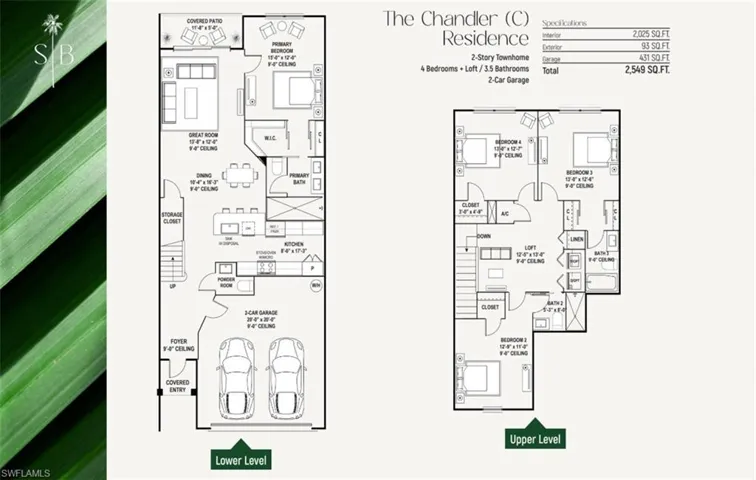 Architectural Floorplan THE CHANDLER (C)
