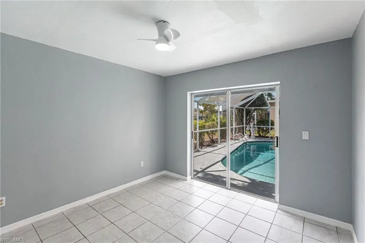 Bedroom 2 overlooking the pool