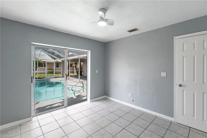 Bedroom 2 overlooking the pool