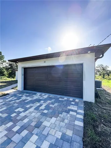 Garage with central air condition unit