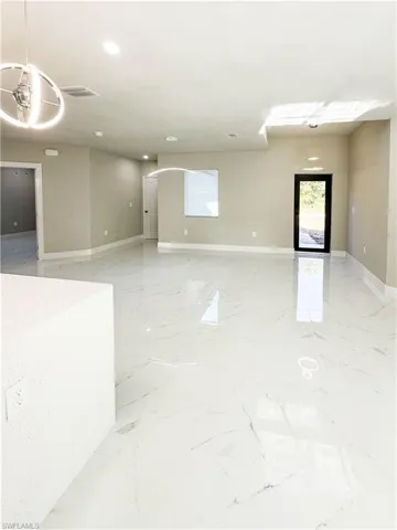 View of tiled spare room