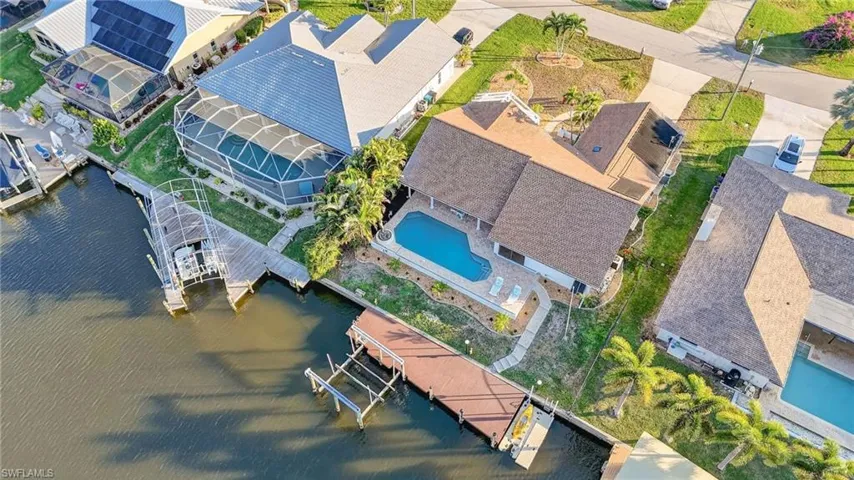 Bird's eye view of a pool