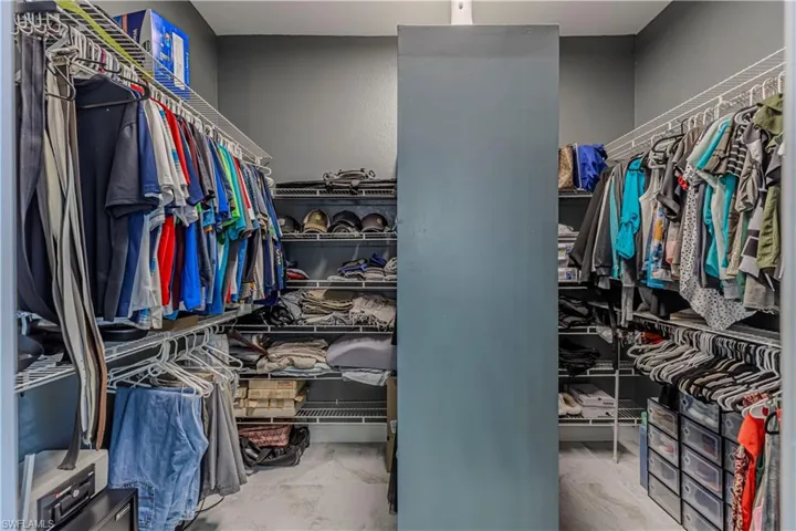 View of walk in closet