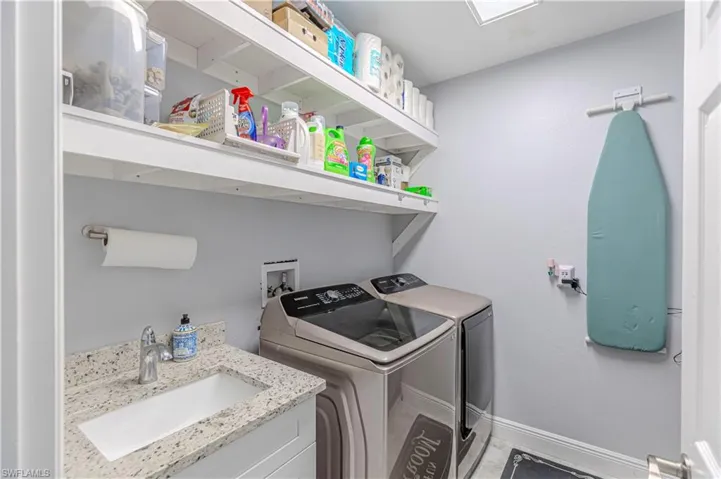 Laundry area featuring washer & dryer