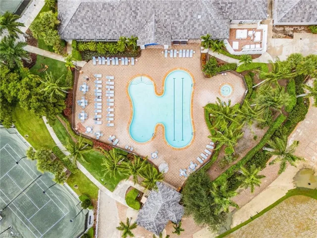 Bird's eye view of a pool