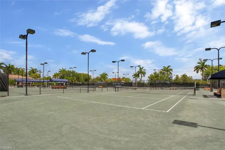 View of tennis court