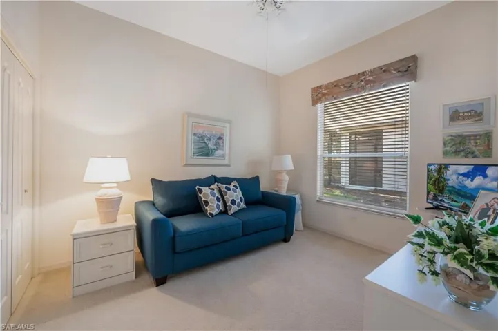View of carpeted living room