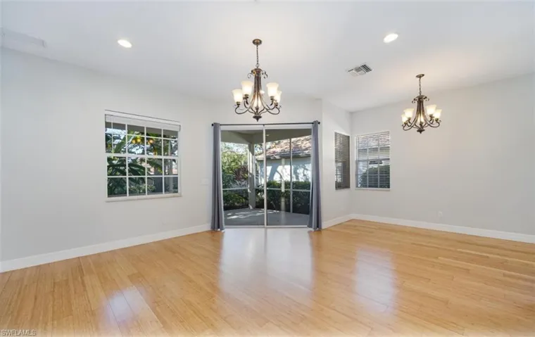 Bright Living Room with bamboo floors