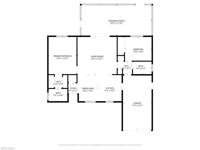 Open floorplan with split bedrooms.