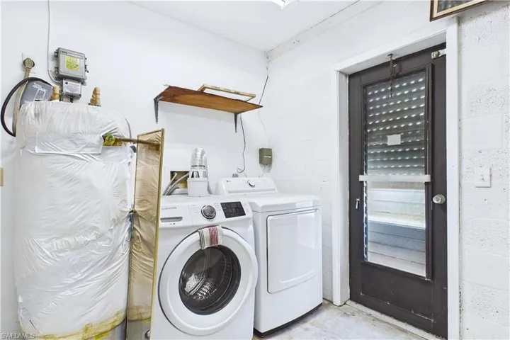 Washer and Dryer in Garage.