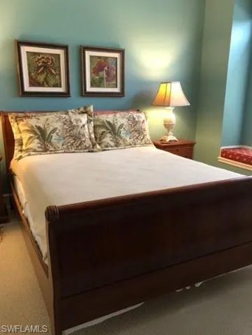 Bedroom with carpet floors