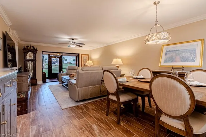 Dining area looking into great room.