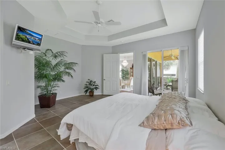 Primary Bedroom with Sliding Door Access to Lanai