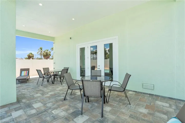 View of patio featuring french doors