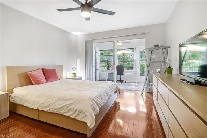 Wood floors and walk in closet