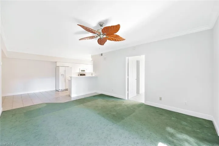 Primary suite located just off the living room.