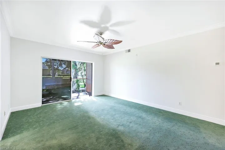 Access the lanai from the living room.