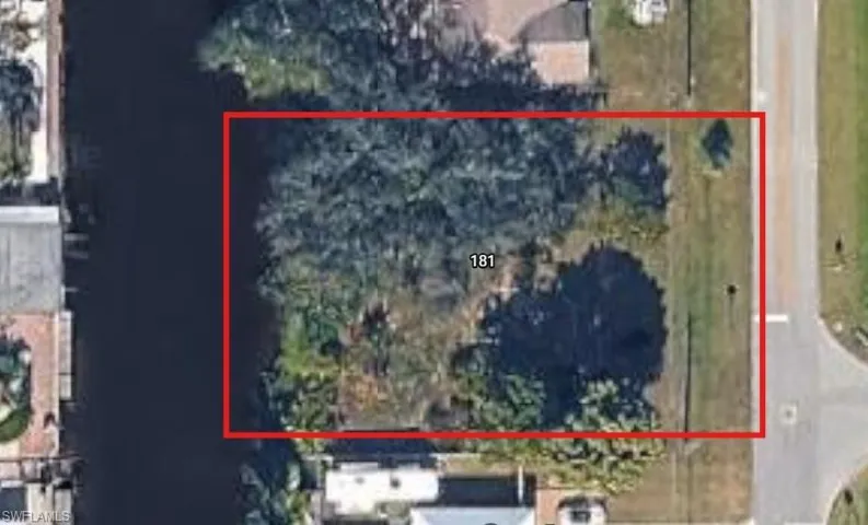 Map / location with property parcel outlined