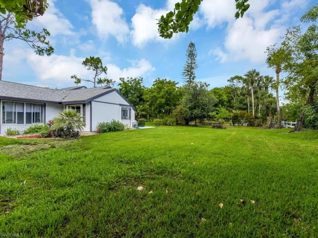 View of grassy yard