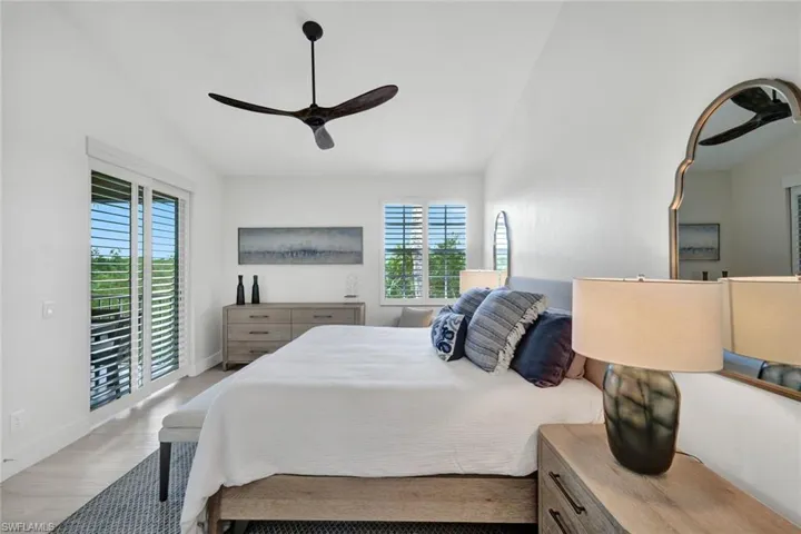 Bedroom offers lanai acces.