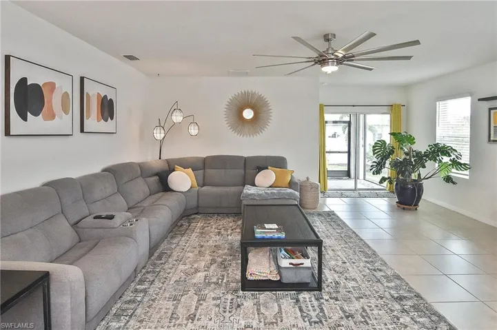 Large open living room