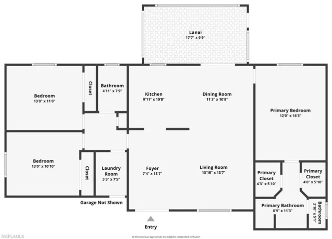 Floor Plan of 1305 SW 29 St